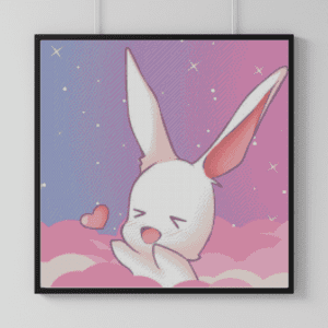 PichuMoonArt, Bunny 50x50 eckige Steine