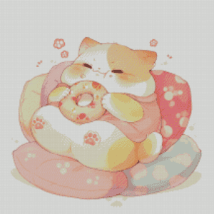 Fluffy Catdog by Sakura Cherry ai 40x40