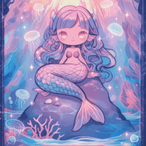 Tarot Card : Mermaid by Shalajarias 50x60 56 Farben