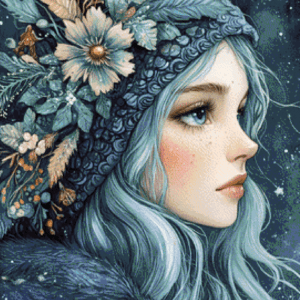 Kreuzstich PDF Winter Flower