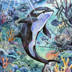 Echoes of the Deep by Harenas Artwork ai 50x70 285 Farben LAGER