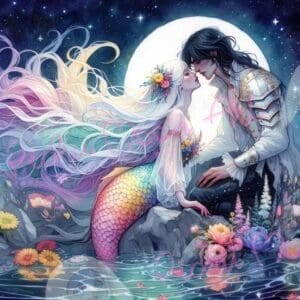 Die Nymphe und der Wanderer - Der Kuss